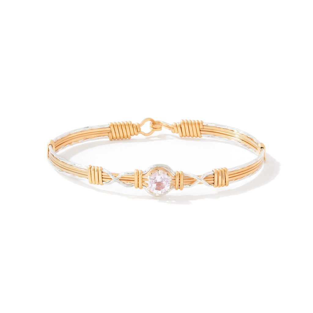 Ronaldo Jewelry I Love You More Bracelet with the Pink CZ Stone