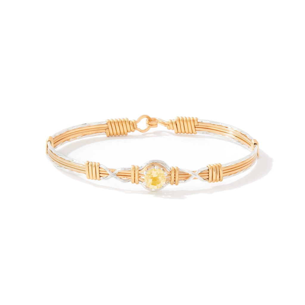 Ronaldo Jewelry I Love You More Bracelet with the Citrine Stone