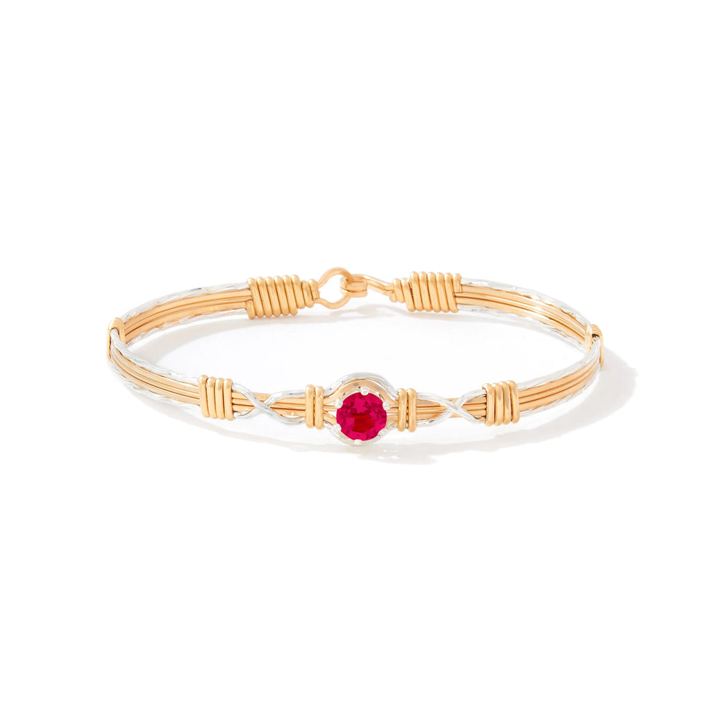 Ronaldo Jewelry I Love You More Bracelet with the Ruby Stone