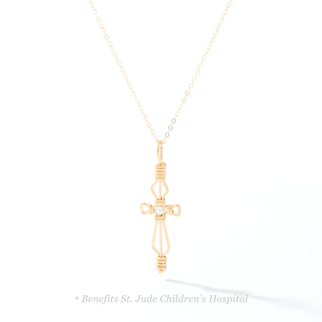 Ronaldo Jewelry Jesus Loves Me Pendant with the 14K Gold Artist Wire Pendant and the 14K Gold Filled Chain
