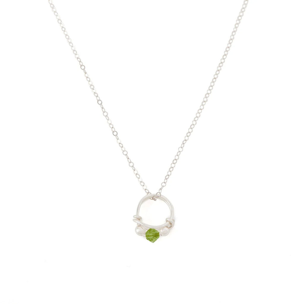 Ronaldo Jewelry Mother's Charms in All Silver with the Peridot Stone