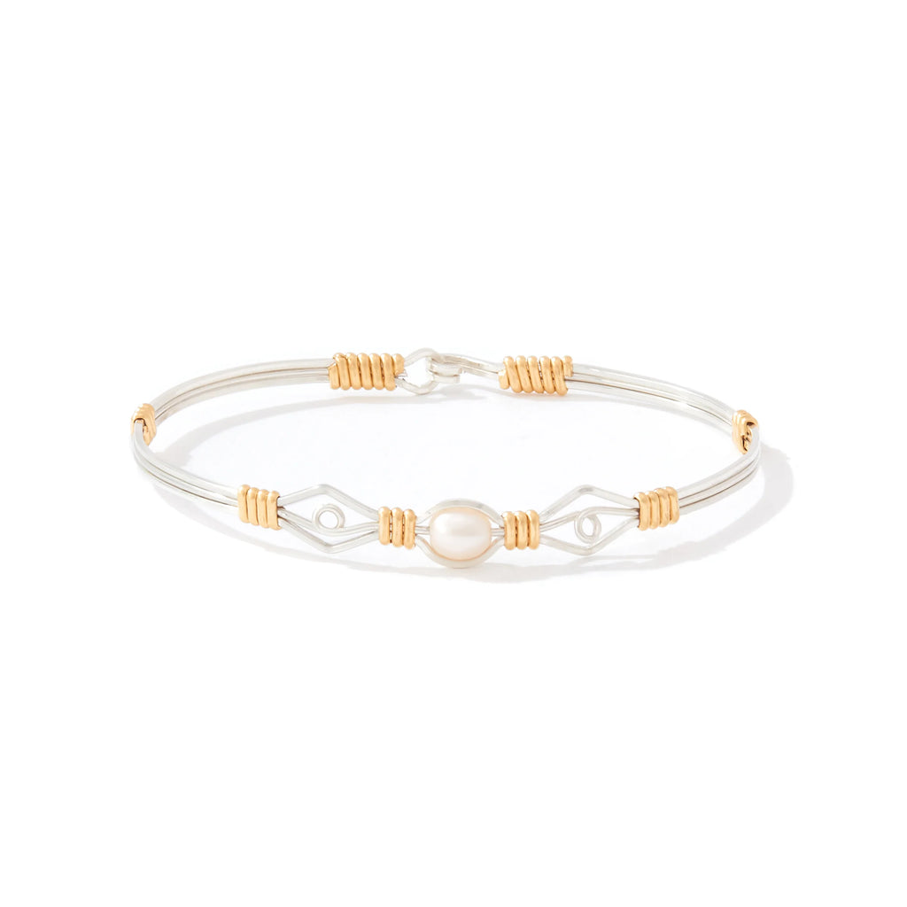 Ronaldo Jewelry My Everything Bracelet in Sterling Silver with 14K Gold Artist Wire Wraps