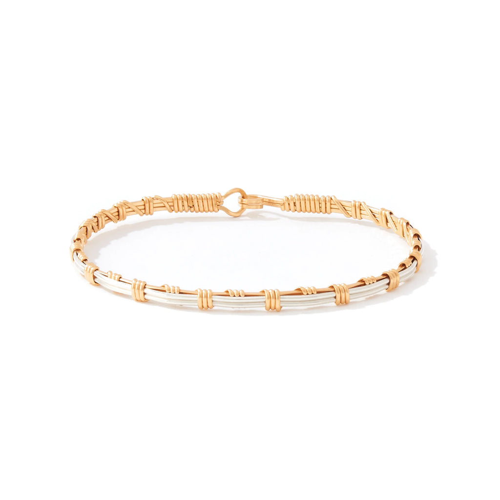 Ronaldo Jewelry Now and Forever Bracelet in 14K Gold Artist Wire and Sterling Silver