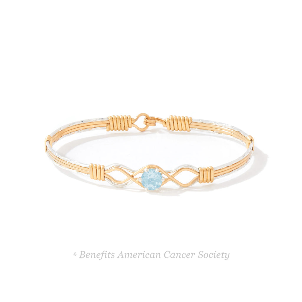 Ronaldo Jewelry One Day at a Time Bracelet with the Sky Blue Topaz Stone