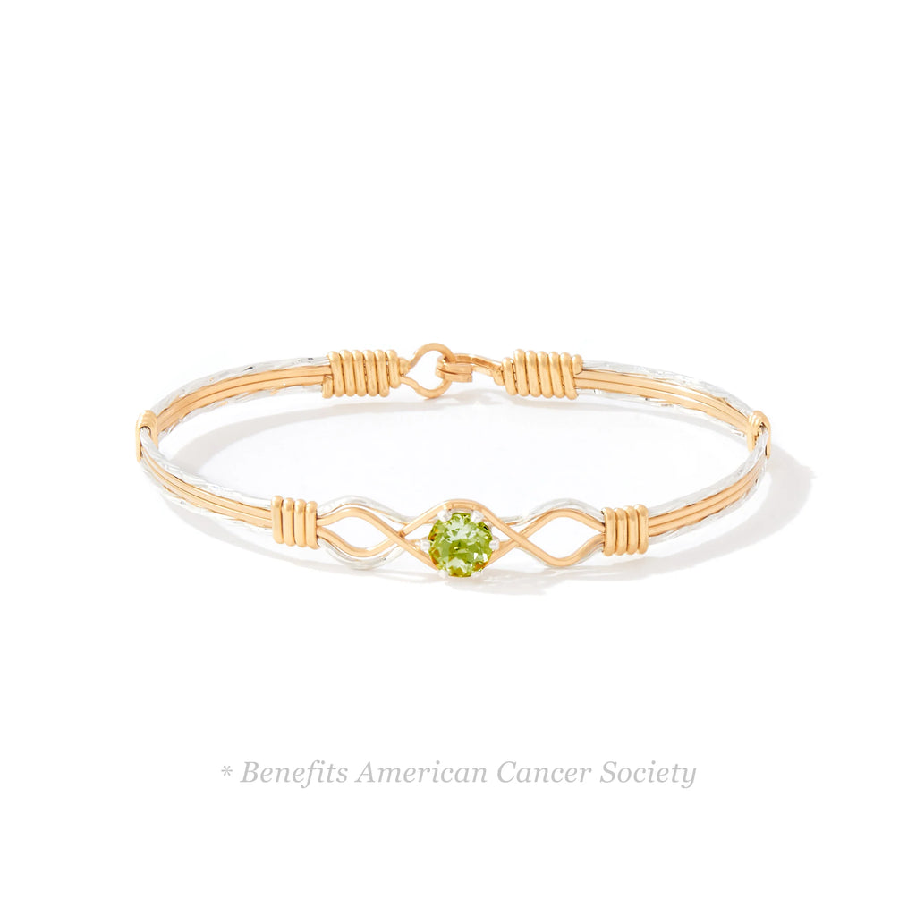 Ronaldo Jewelry One Day at a Time Bracelet with the Peridot Stone