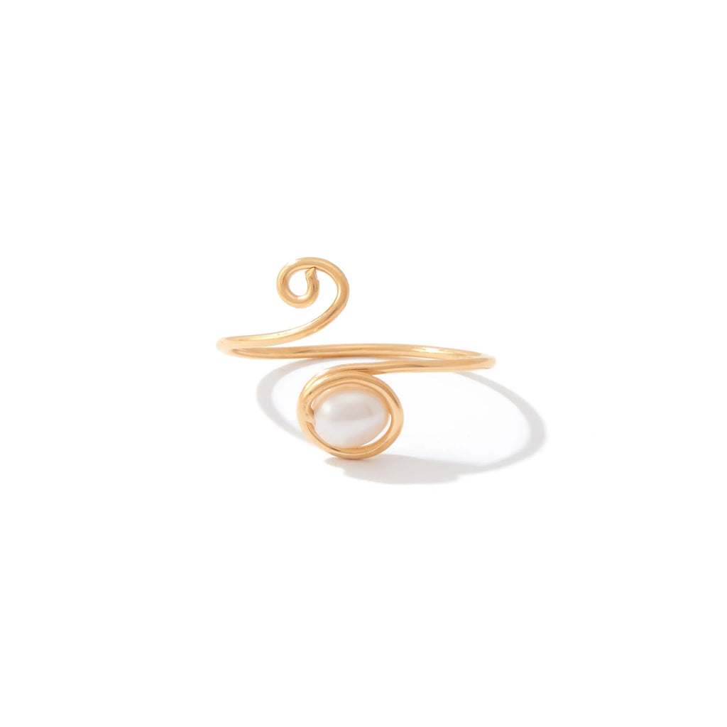 Ronaldo Jewelry Pearl of My Heart Ring in 14K Gold Artist Wire
