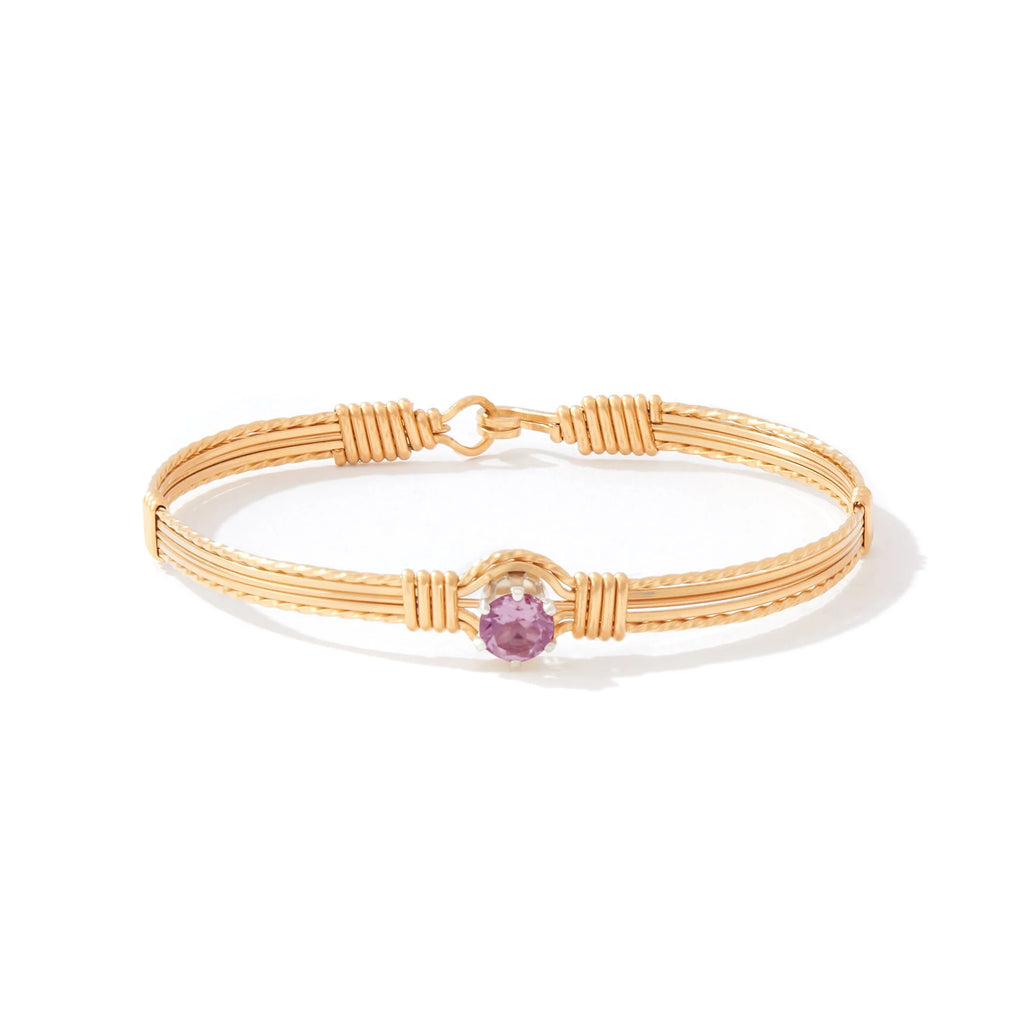 Ronaldo Jewelry Shining Star Bracelet in 14K Gold Artist Wire with the Alexandrite Stone