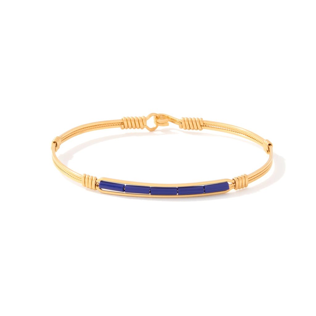 Ronaldo Jewelry Thin Blue Line Bracelet in 14K Gold Artist Wire