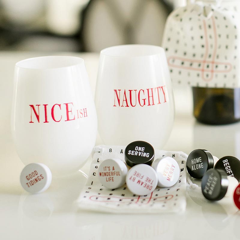 Santa Barbara Design Studio Face to Face Holiday Therapy Wine Stoppers - Dream