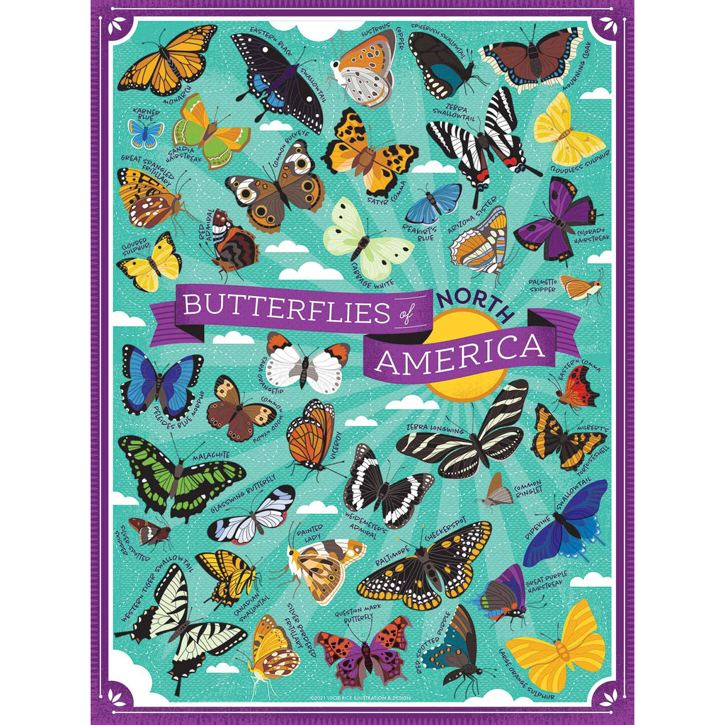 True South Puzzle Butterflies of North America