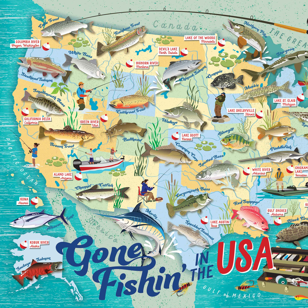 True South Puzzle Gone Fishin' in the USA