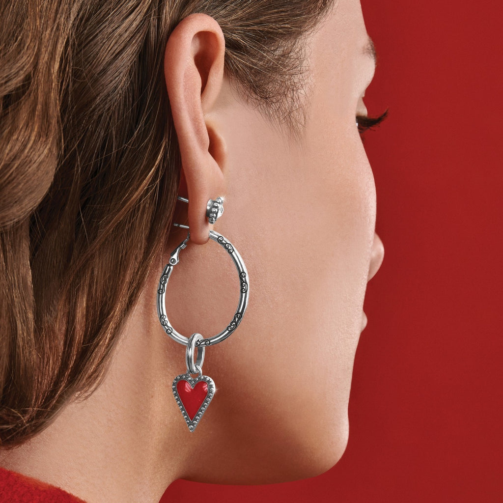 Model wearing Brighton silver Twinkle mini post earrings