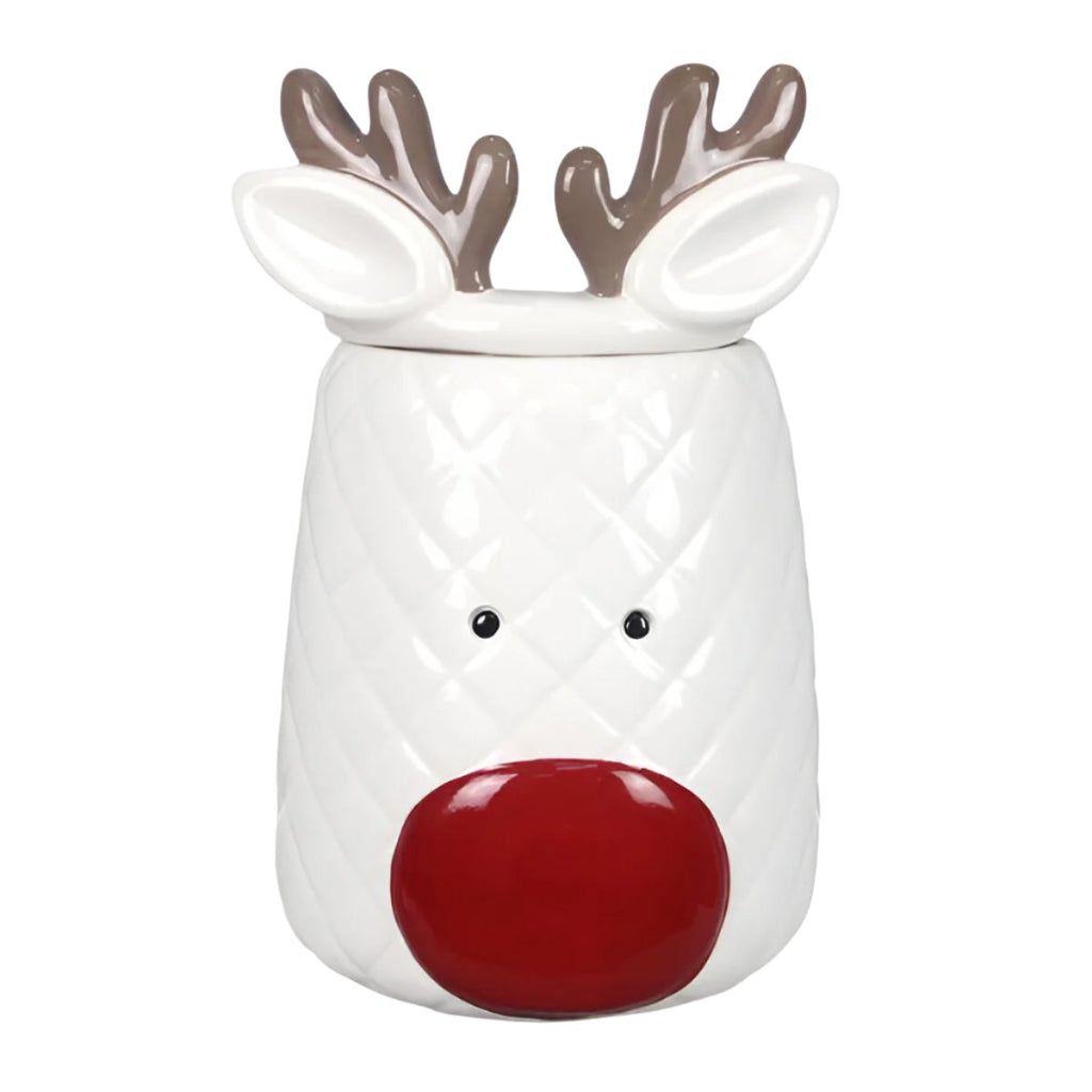 Young's Inc. Ceramic Traditional Christmas Reindeer Goodie Jar