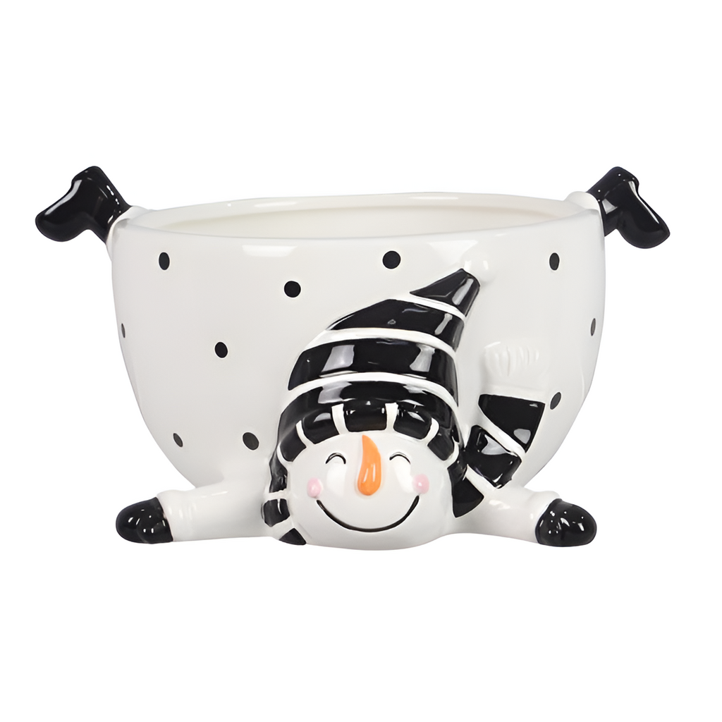 Young's Inc. Ceramic Twas The Night Snowman Bowl