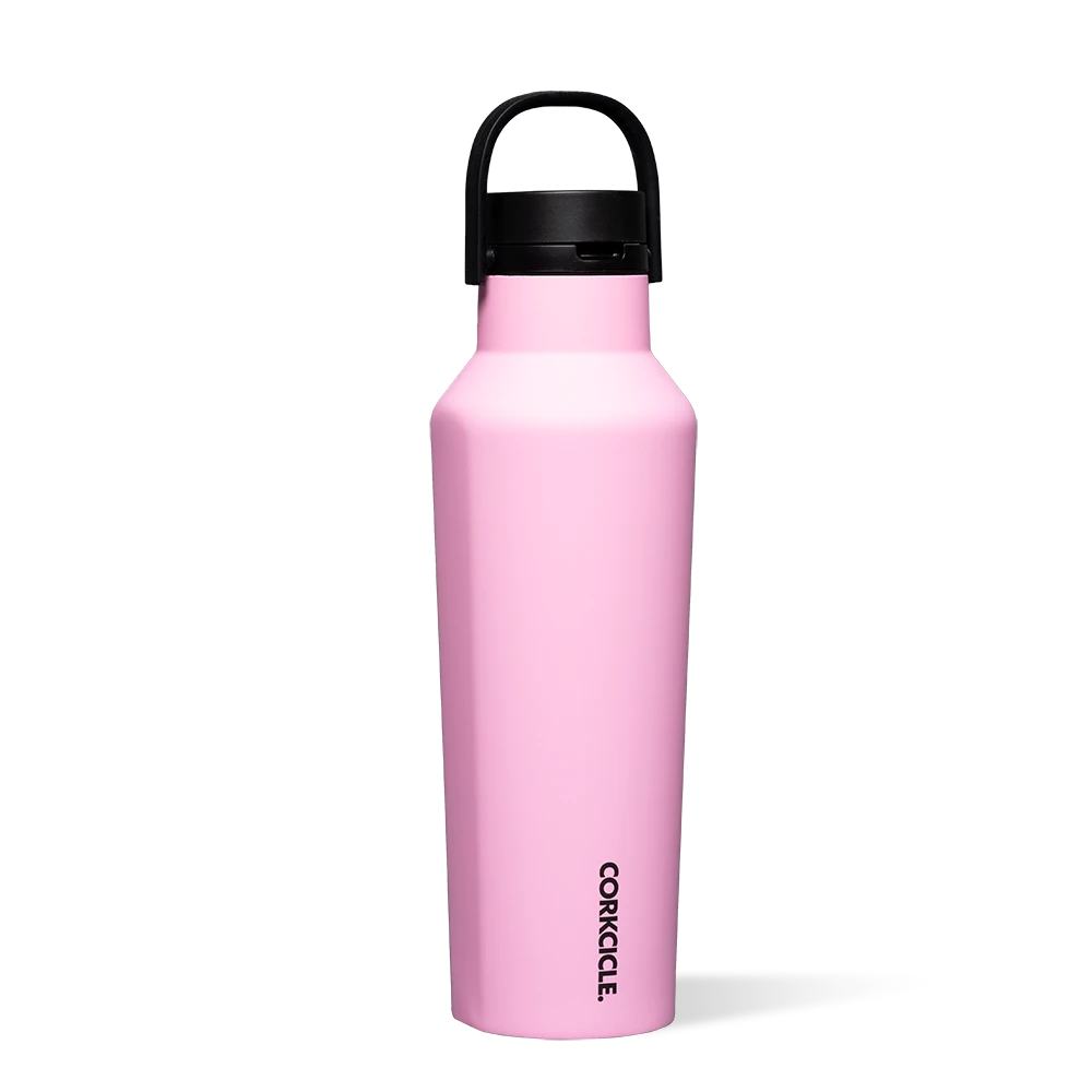 Corkcicle 16 oz Travel Tumbler, Stainless Steel, Triple Insulated, Water  Bottle, Gloss Rose Quartz 