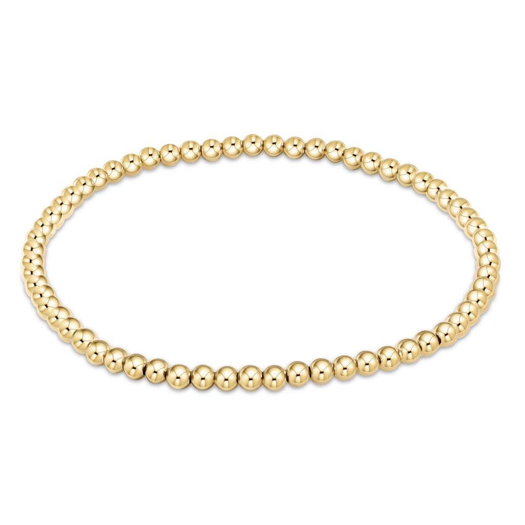 eNewton Design Classic Gold 3mm Bead Bracelet