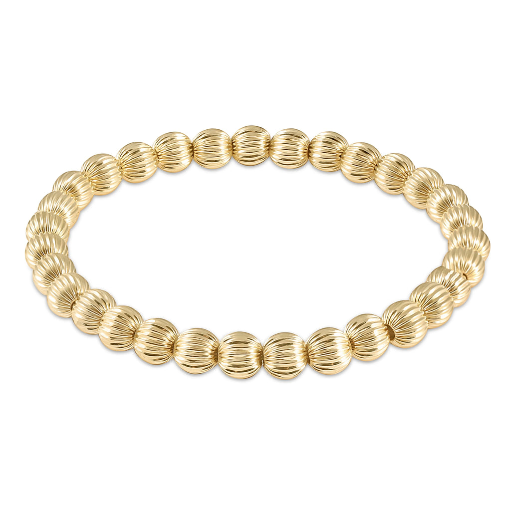 eNewton Design Dignity Gold 6mm Bead Bracelet