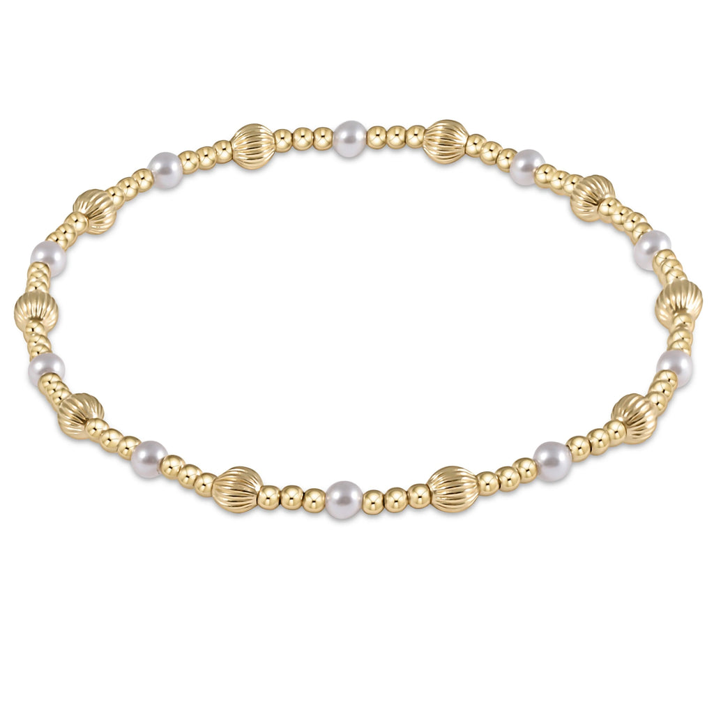 eNewton Design Dignity Sincerity Pattern 4mm Bead Bracelet - Gemstone