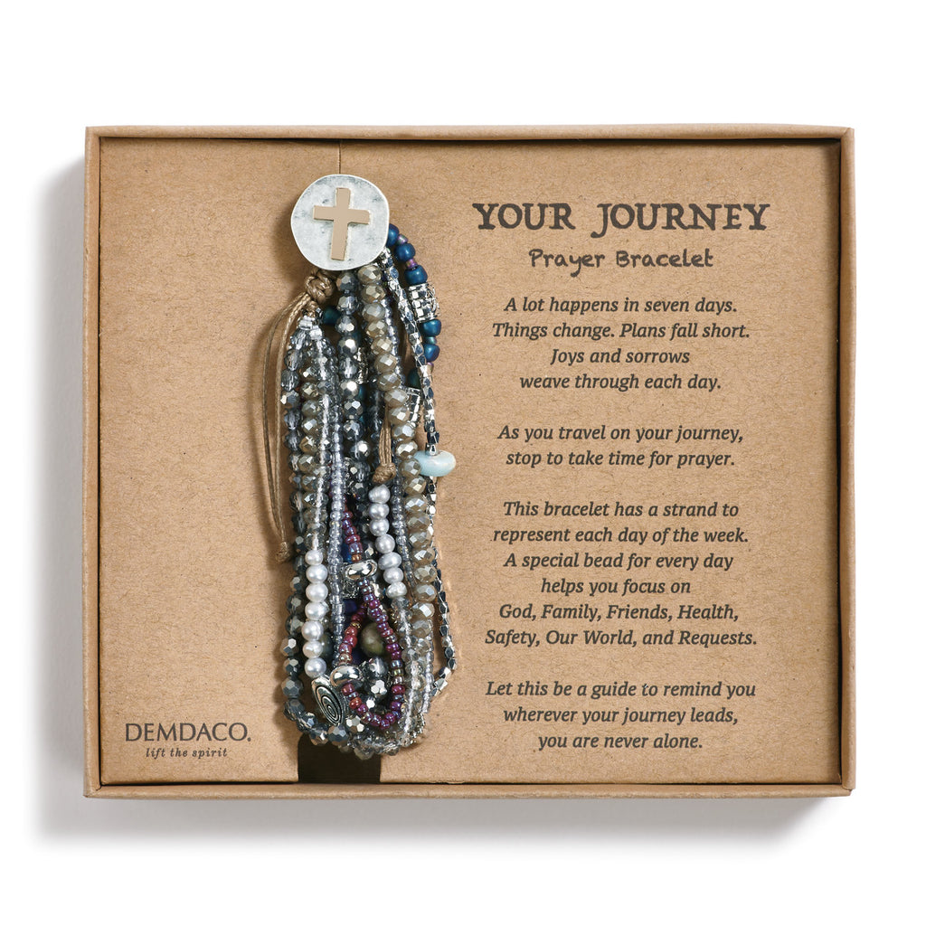 Demdaco Gray Your Journey Prayer Bracelet