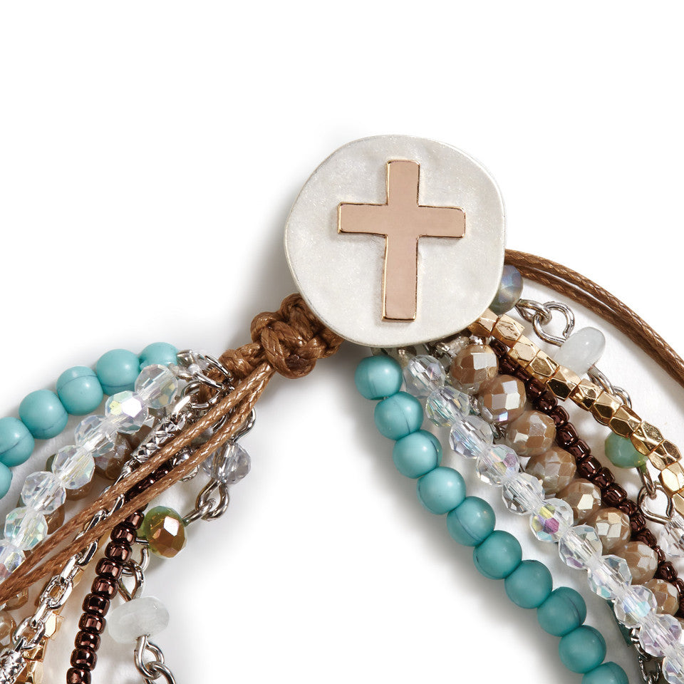 Demdaco Turquoise Your Journey Prayer Bracelet