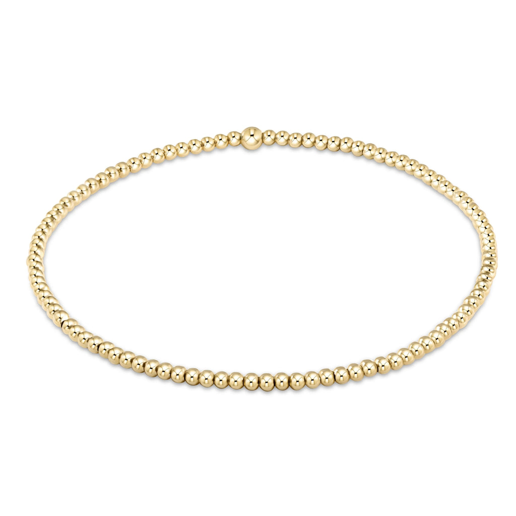 eNewton Design Classic Gold 2mm Bead Bracelet
