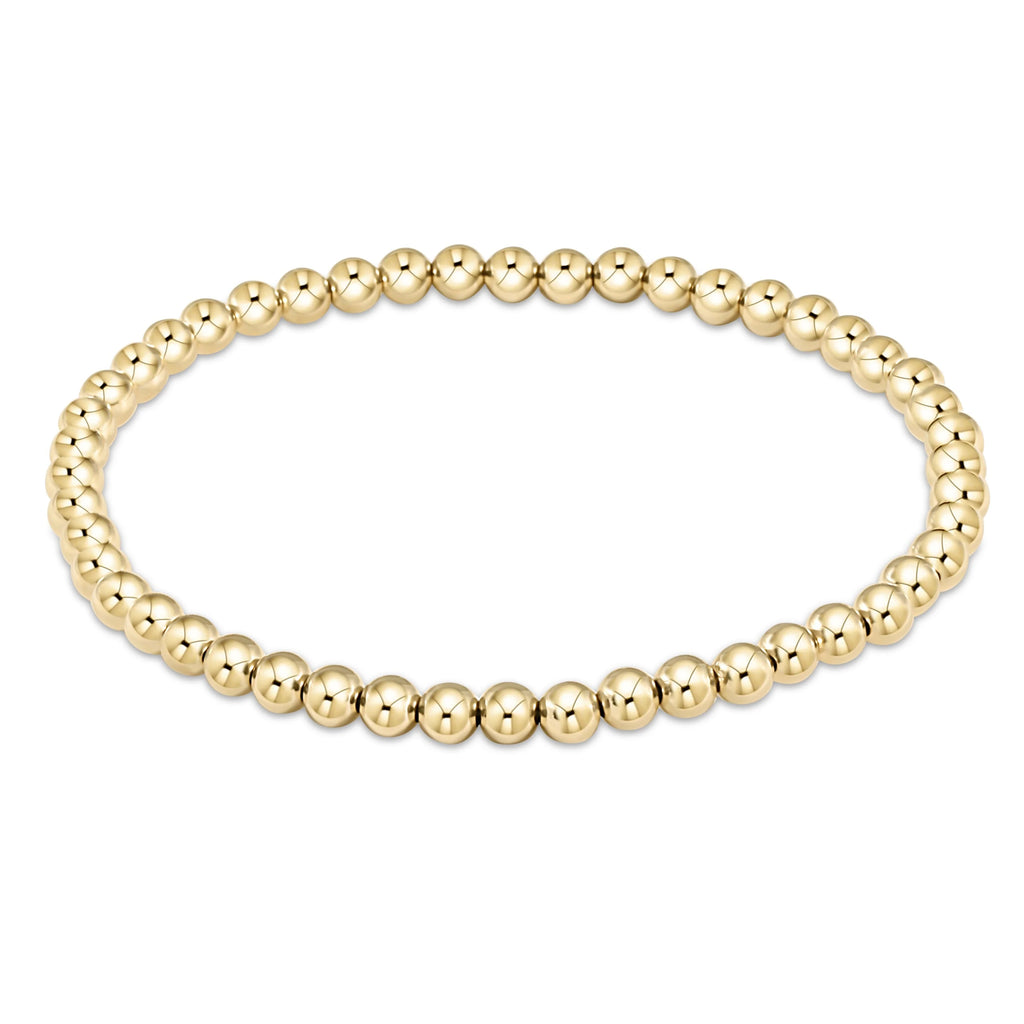 eNewton Design Classic Gold 4mm Bead Bracelet