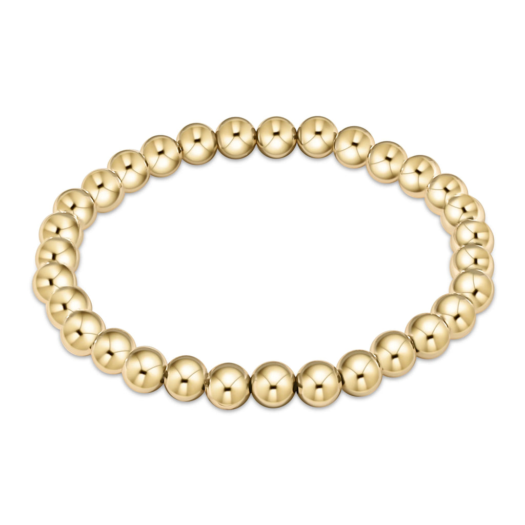 eNewton Design Classic Gold 6mm Bead Bracelet