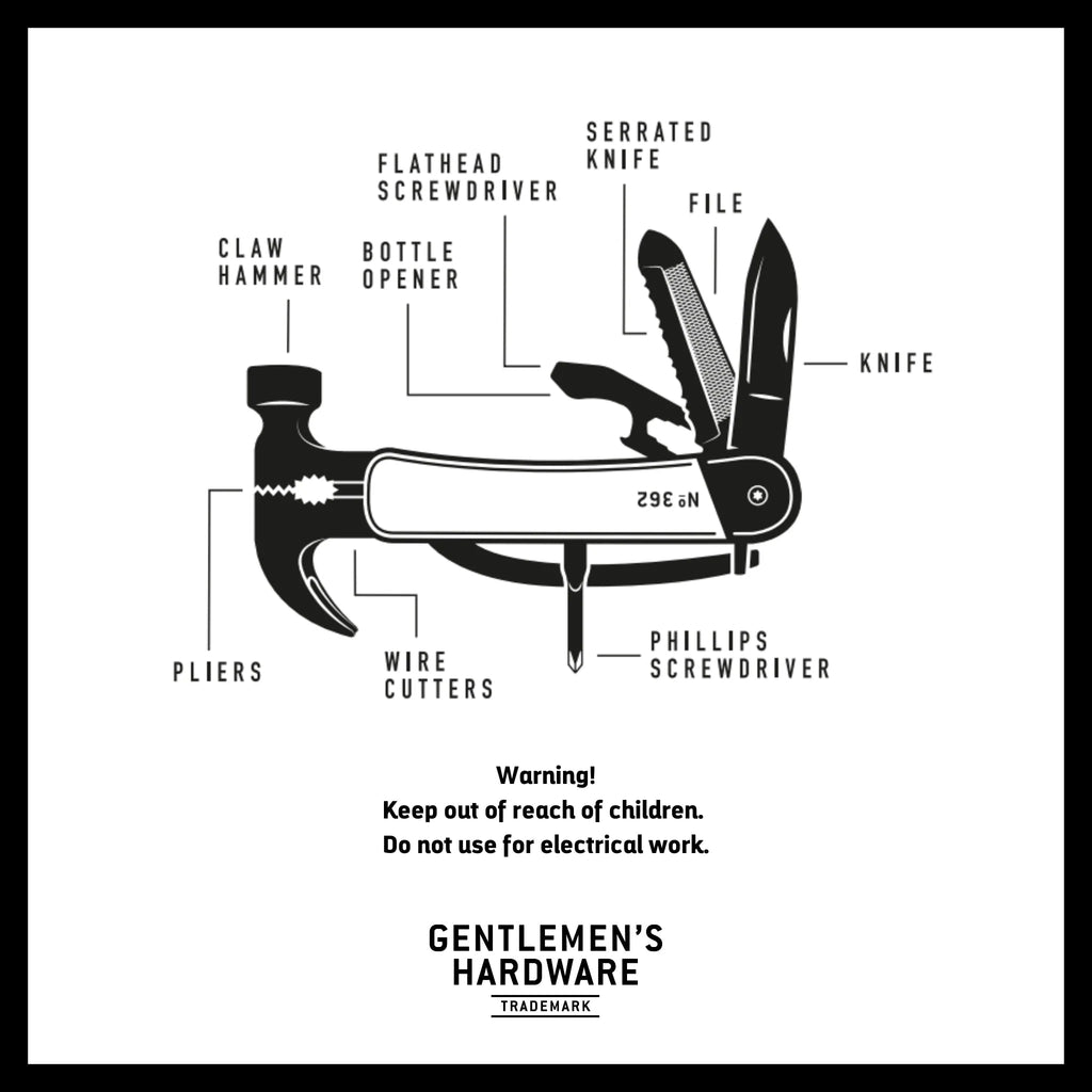 Gentlemen's Hardware Hammer Multi Tool