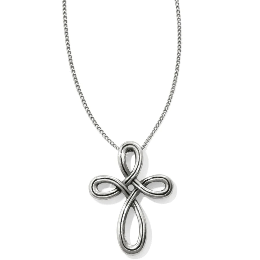 Brighton Interlok Petite Cross Necklace