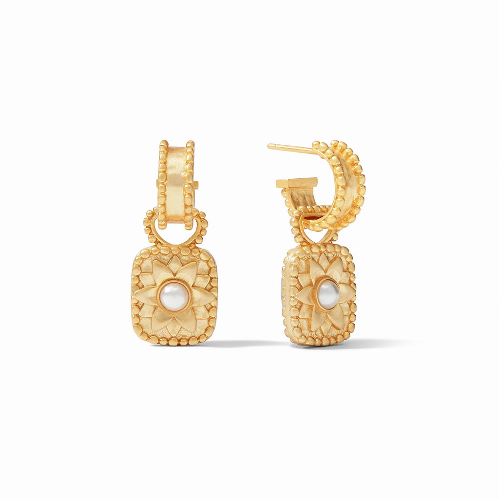 Julie Vos Marbella Hoop & Charm Earring