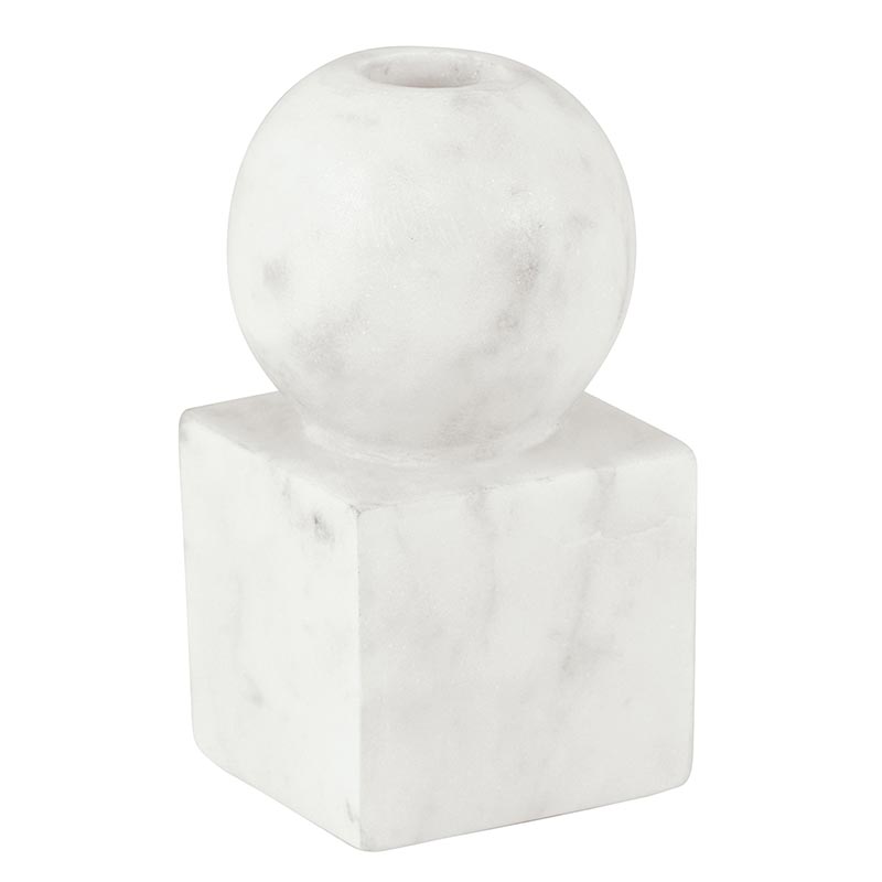 47th & Main Round Marble Candle Holder - Small