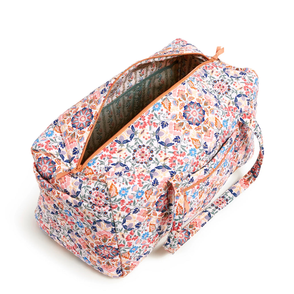 Vera Bradley Large Travel Duffel Bag in Recycled Cotton