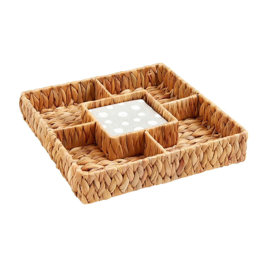 Mud Pie Woven Tray and Napkin Set
